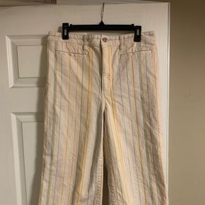Madewell striped high waisted pants 32